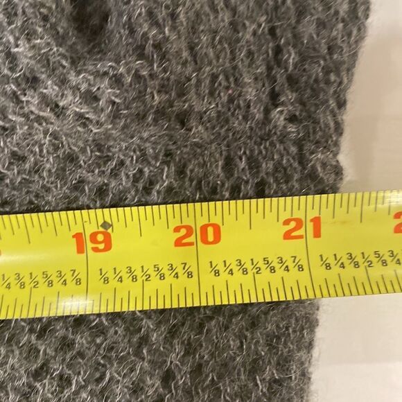 DKNY Jeans gray open knit drape front cardigan sweater Size L - Picture 7 of 8